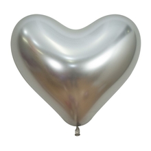 М14 Сердце Серебро, Рефлекс (Зеркальные шары) / Reflex Silver, 50 шт
