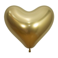 М14 Сердце Золото, Рефлекс (Зеркальные шары) / Reflex Gold, 50 шт
