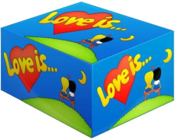 Жевательная резинка Love is ,банан и клубника 4.2 г.