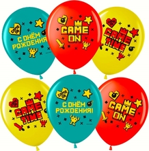М12 Game Time, С Днем Рождения!, Ассорти, пастель, 2 ст, 25 шт.