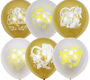 M12 Свадебная тематика (растр) 2ст.Перламутр White + Металлик Gold рис 50 шт 