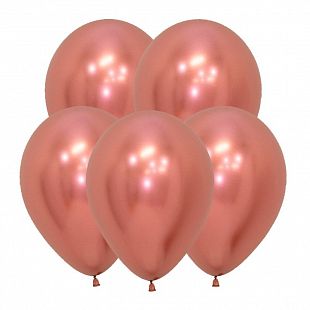 М12 Рефлекс Розовое золото (Зеркальные шары) / Reflex Rose Gold 50 шт.