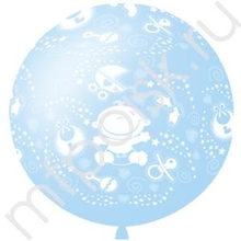 M36 С днем рождения Малыш Декоратор SKY BLUE (шелк) 6 ст. рис 1шт 