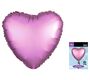 М18 Сердце Розовый Сатин Люкс в упаковке / Satin Luxe Flamingo Heart S15  39