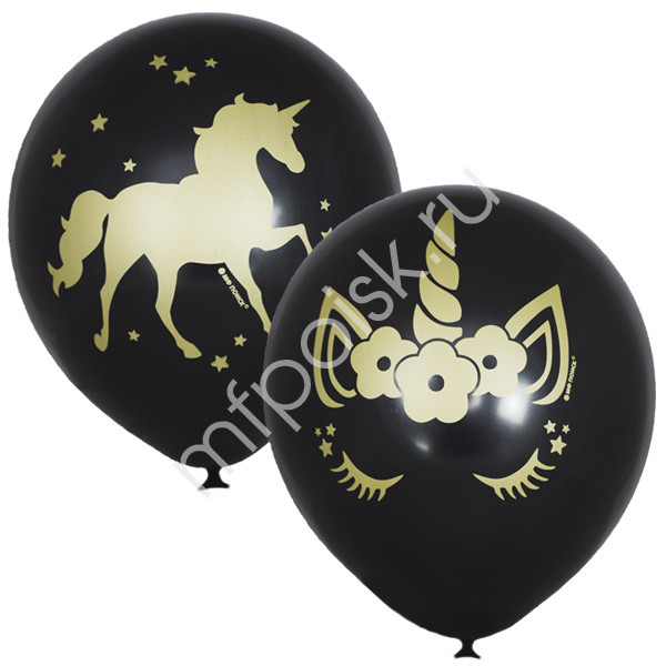 М12 Единорог Металлик BLACK (шелк) 2 ст. рис 25шт