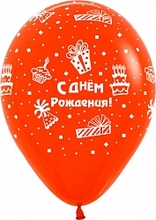 М12 С Днем рождения! (торт и подарки), Ассорти, пастель, 5 ст, 50 шт. 