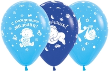 М12 С рождением малыша (3 дизайна), Ассорти Пастель, 5 ст. 50 шт.